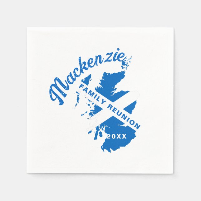 Servilleta De Papel Reunión de la familia de la bandera de Escocia (Anverso)