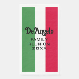 Servilleta De Papel Reunión de nombre de apellido italiano personaliza