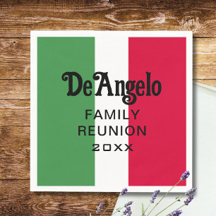Servilleta De Papel Reunión de nombre de apellido italiano personaliza