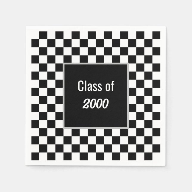 Servilleta De Papel Reunión de personalizado negro y bajo control (Anverso)