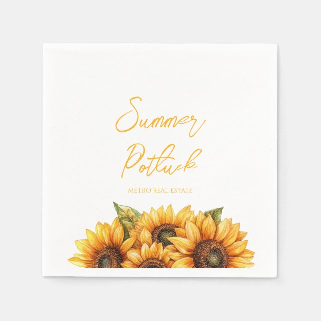 Servilleta De Papel Reunión de verano de Elegant Company (Anverso)