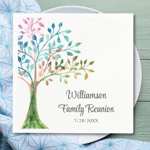 Servilleta De Papel Reunión Familiar Árbol Genealógico Personalizado