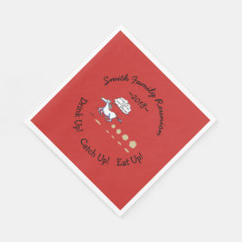 Servilleta De Papel Reunión familiar de barbacoa estilo Texas