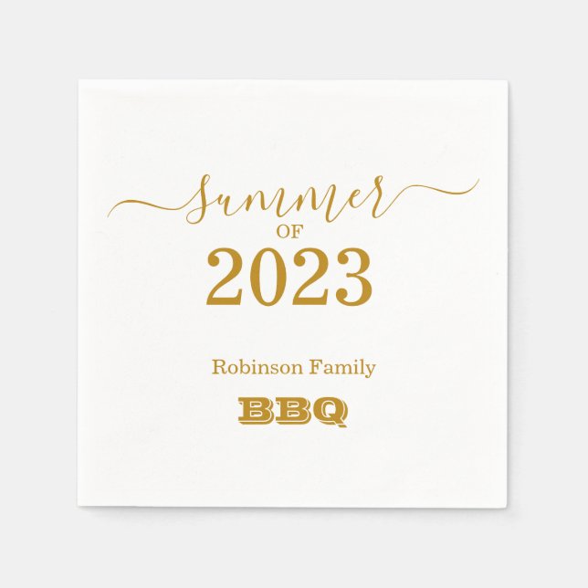 Servilleta De Papel Reunión familiar de verano BBQ Grill Cookit (Anverso)