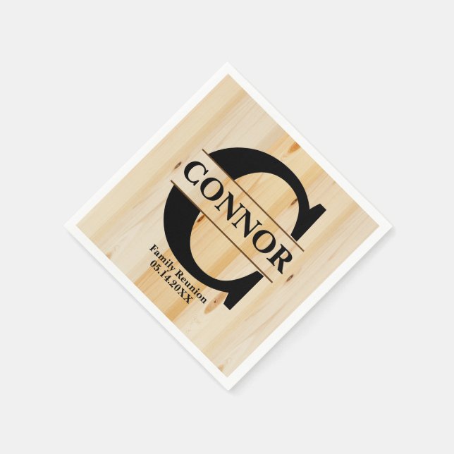 Servilleta De Papel Reunión familiar | Personalizado (Borde)