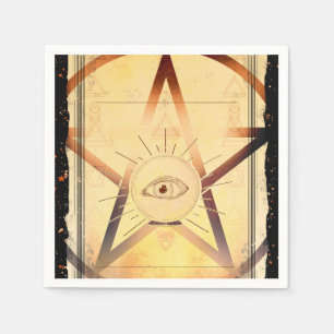 Servilleta De Papel Reunión Mística Mágica Adivina Ojo Fiesta