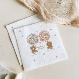 Servilleta De Papel Revelación de género de bebé de osito de peluche