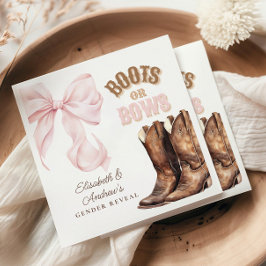Servilleta De Papel Revelación de género de boots o vacas