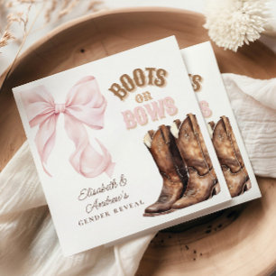 Servilleta De Papel Revelación de género de boots o vacas