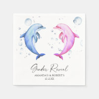 Revelación de género de delfines acuarelas