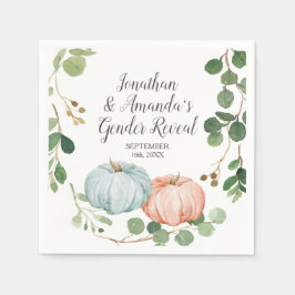 Servilleta De Papel Revelación de género floral de verdor de calabaza