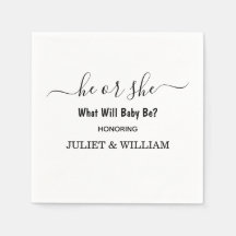 Revelación de género Minimalista blanco y negro el