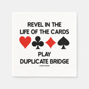 Servilleta De Papel Revelar En La Vida De Las Tarjetas Jugar Un Puente