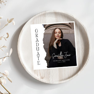 Servilleta De Papel Revista de Fotos de Graduación Moderna Señal de Gr