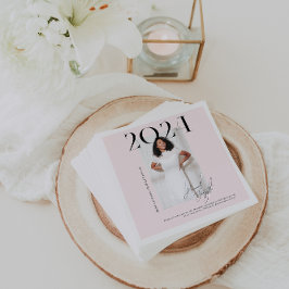 Servilleta De Papel Revista moderna y elegante | Foto de graduación