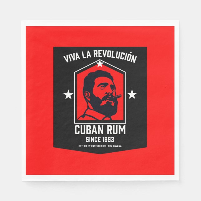 Servilleta De Papel Revolución de los bebedores de ron libre cubanos (Anverso)
