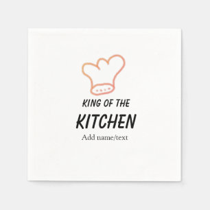 Servilleta De Papel Rey de la cocina chef cocinando agregar nombre cor