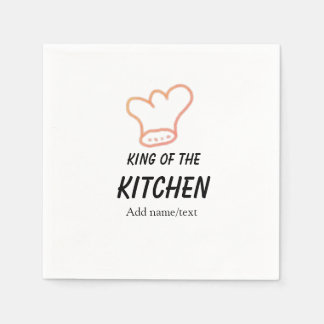Servilleta De Papel Rey de la cocina chef cocinando agregar nombre cor