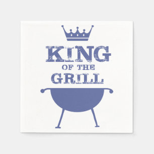 Servilleta De Papel Rey Del Grill, Azul
