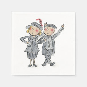 Servilleta De Papel Rey prematuro y reina