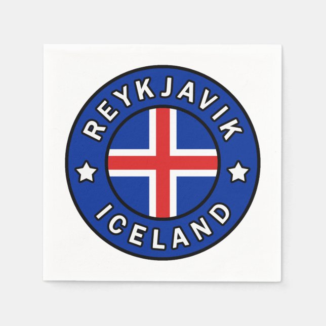 Servilleta De Papel Reykjavik Islandia (Anverso)