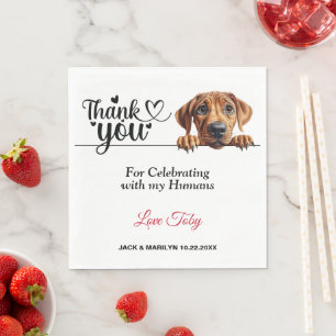 Servilleta De Papel Rhodesian Ridgeback Boda Gracias