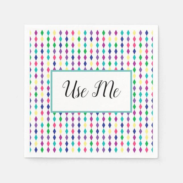 Servilleta De Papel rhombus colorido (Anverso)