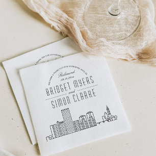 Servilleta De Papel Richmond Deco Skyline Napkins para eventos de Bo