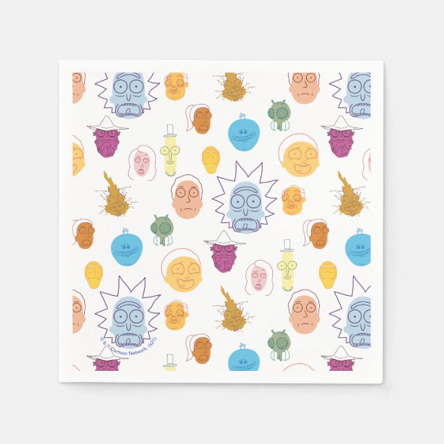 Servilleta De Papel RICK AND MORTY™ | Obtener Schwifty (Anverso)