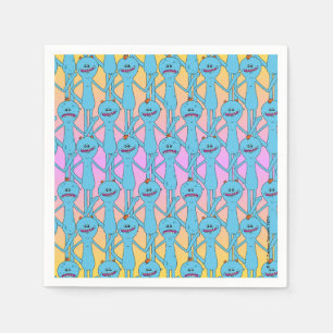 Servilleta De Papel RICK AND MORTY™ Patrón Arcoiris Sr. Meeseeks
