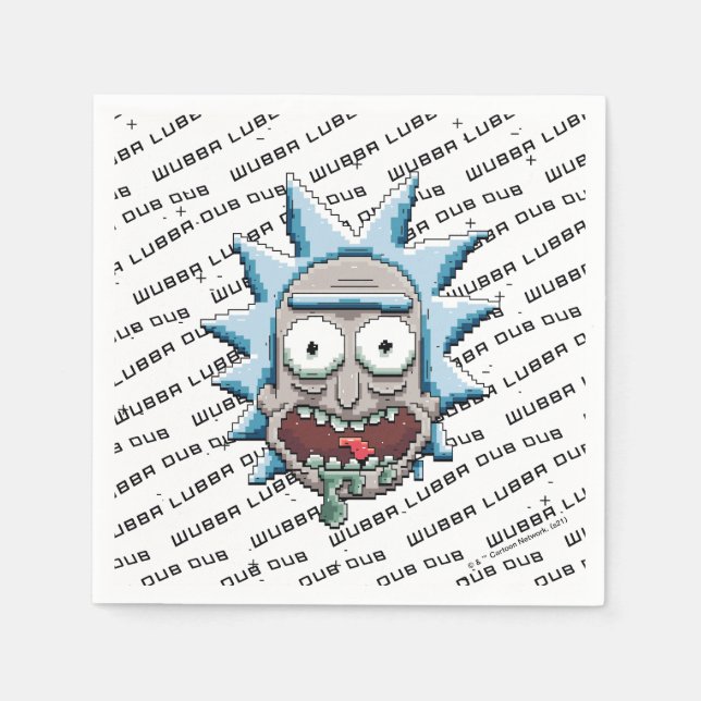 Servilleta De Papel RICK AND MORTY™ | Pixelverse Rick Drooling Head (Anverso)