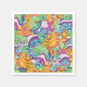 Servilleta De Papel Rick Apocalypse Fiesta Alien Pattern