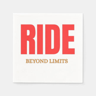 Servilleta De Papel Ride Beyond Limits – Motivational Biker Typography