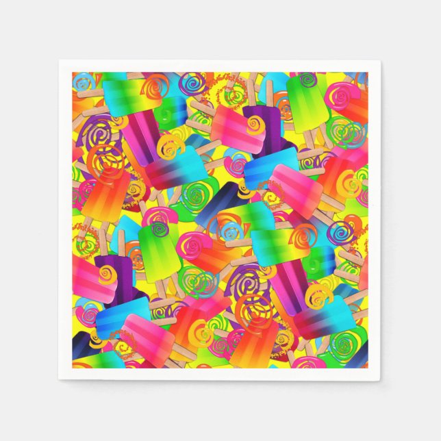Servilleta De Papel Rincones CKC-Popsicle, servilletas Fiesta de papel (Anverso)