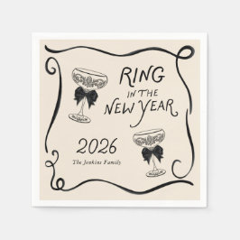 Servilleta De Papel Ring in the New Year Paper Napkin