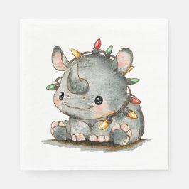 Servilleta De Papel Rinoceronte festivo