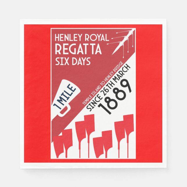 Servilleta De Papel Ríos británicos Thames Regatta (Anverso)