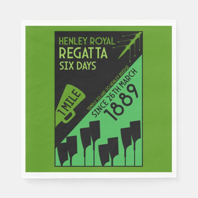 Servilleta De Papel Ríos británicos Thames Regatta (Anverso)