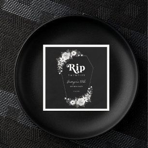 Servilleta De Papel Rip a mi Fiesta de cumpleaños número 30 negro de 2