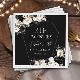 Servilleta De Papel Rip floral 20's 30th Birthday Fiesta Napkins