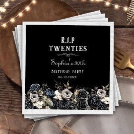 Servilleta De Papel Rip floral 20's 30th Birthday Fiesta Napkins