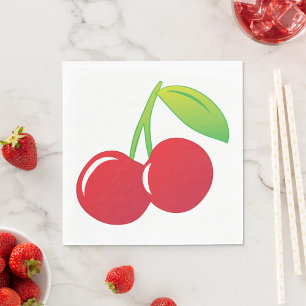 Servilleta De Papel Ripe Bright Red Cherries