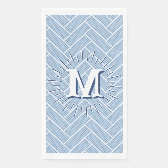 Servilleta De Papel Ripple Herringbone en Pizarra Personalizado (Anverso)