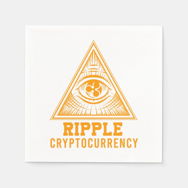 Servilleta De Papel Ripple XRP Todo Ver Crypto Illuminati Gift (Anverso)
