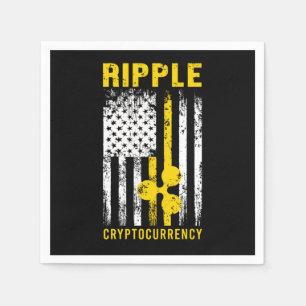 Servilleta De Papel Ripple XRP US Flag American Cryptocurrency Gift