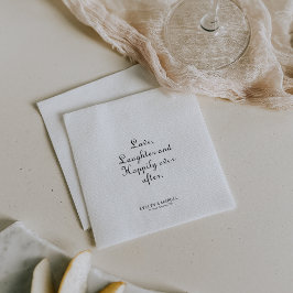 Servilleta De Papel Risa de amor minimalista y feliz para siempre desp