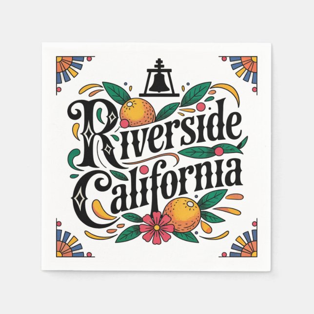 Servilleta De Papel Riverside California (Anverso)