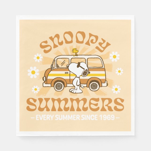 Servilleta De Papel Road Trippin | Peanuts Snoopy Summers (Anverso)