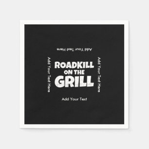 Servilleta De Papel Roadkill en la parrilla - fiesta divertido del Bbq