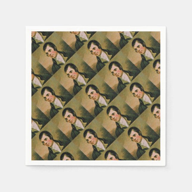 Servilleta De Papel Robert Burn, celebrando la noche de Burn (Anverso)